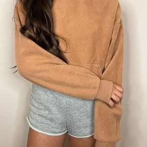Light brown cropped hoodie